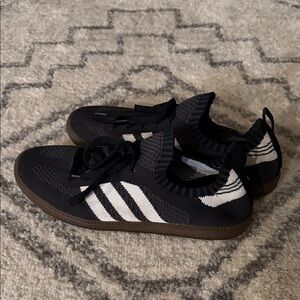 Adidas Black and White Knit Sneakers